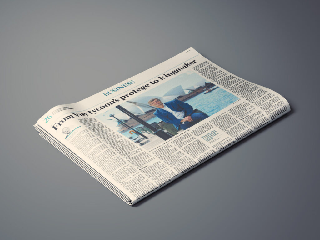 Dane Hudson featured in The Weekend Australian